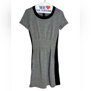 Black & gray knit dress with POCKETS!  Size XS. Excellent condition.